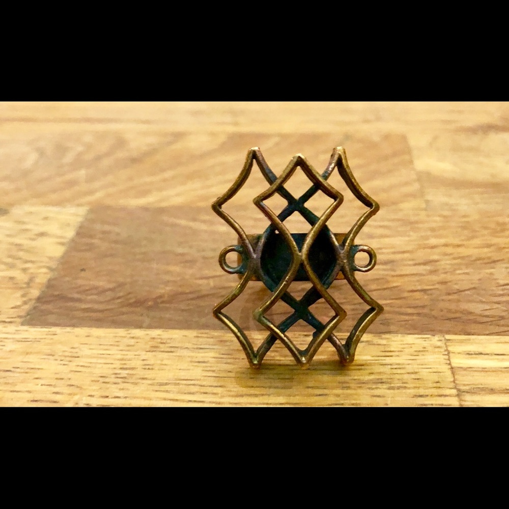 1970s Custom Brass + Copper Ring w/ Artist Mark!